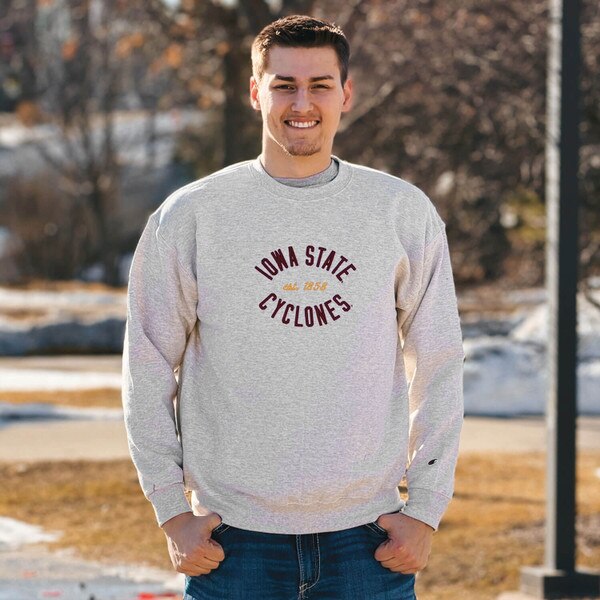 Champion® Iowa State 1858 Oatmeal Crewneck